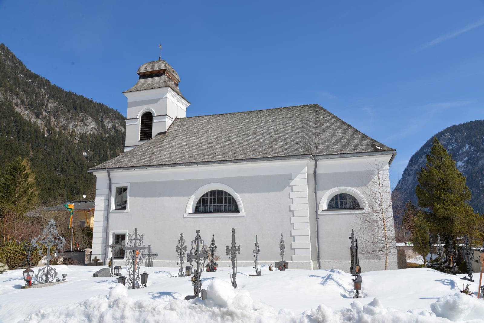 Standortansicht von Pfarrkirche Unterleutasch in Leutasch