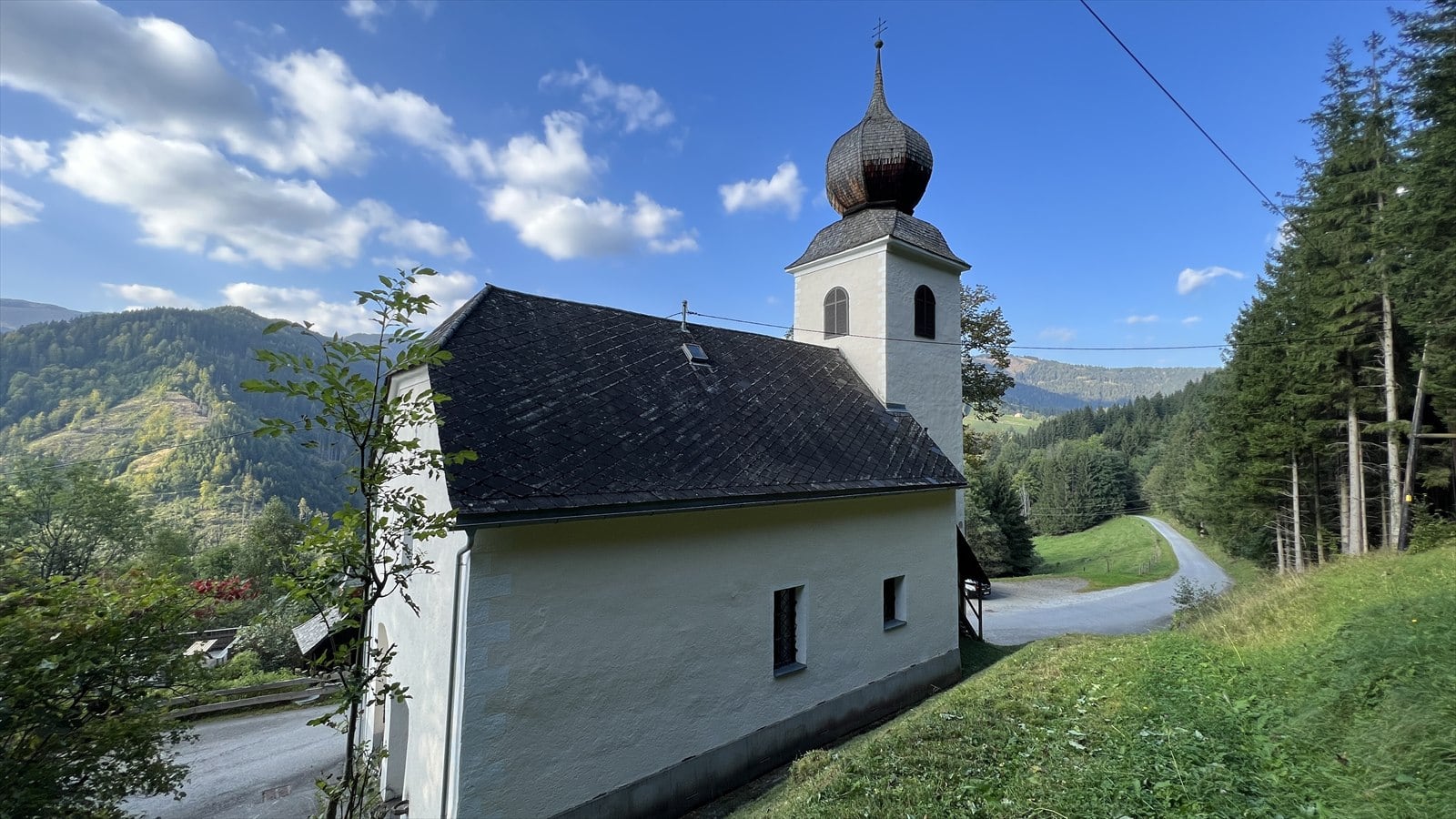 Standortansicht von Filialkirche St Radegund am Heiligen Wasser in Kainach bei Voitsberg