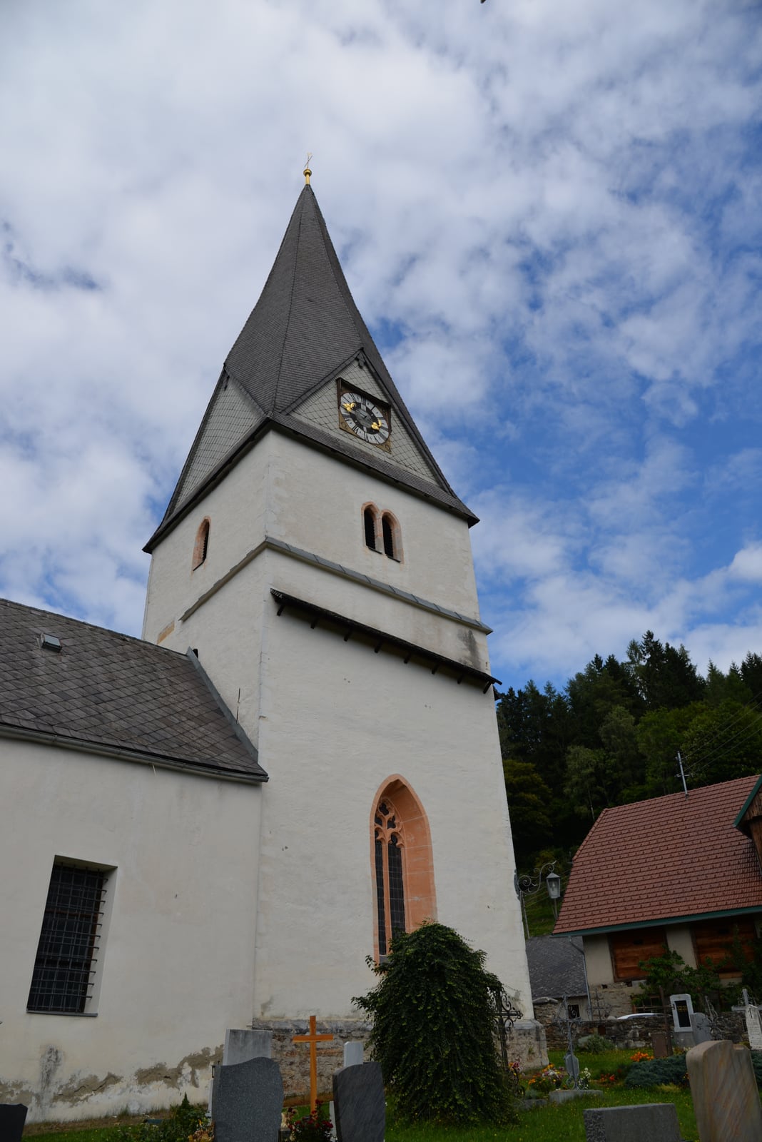 Standortansicht von Pfarrkirche St Martin am Silberberg in Hüttenberg