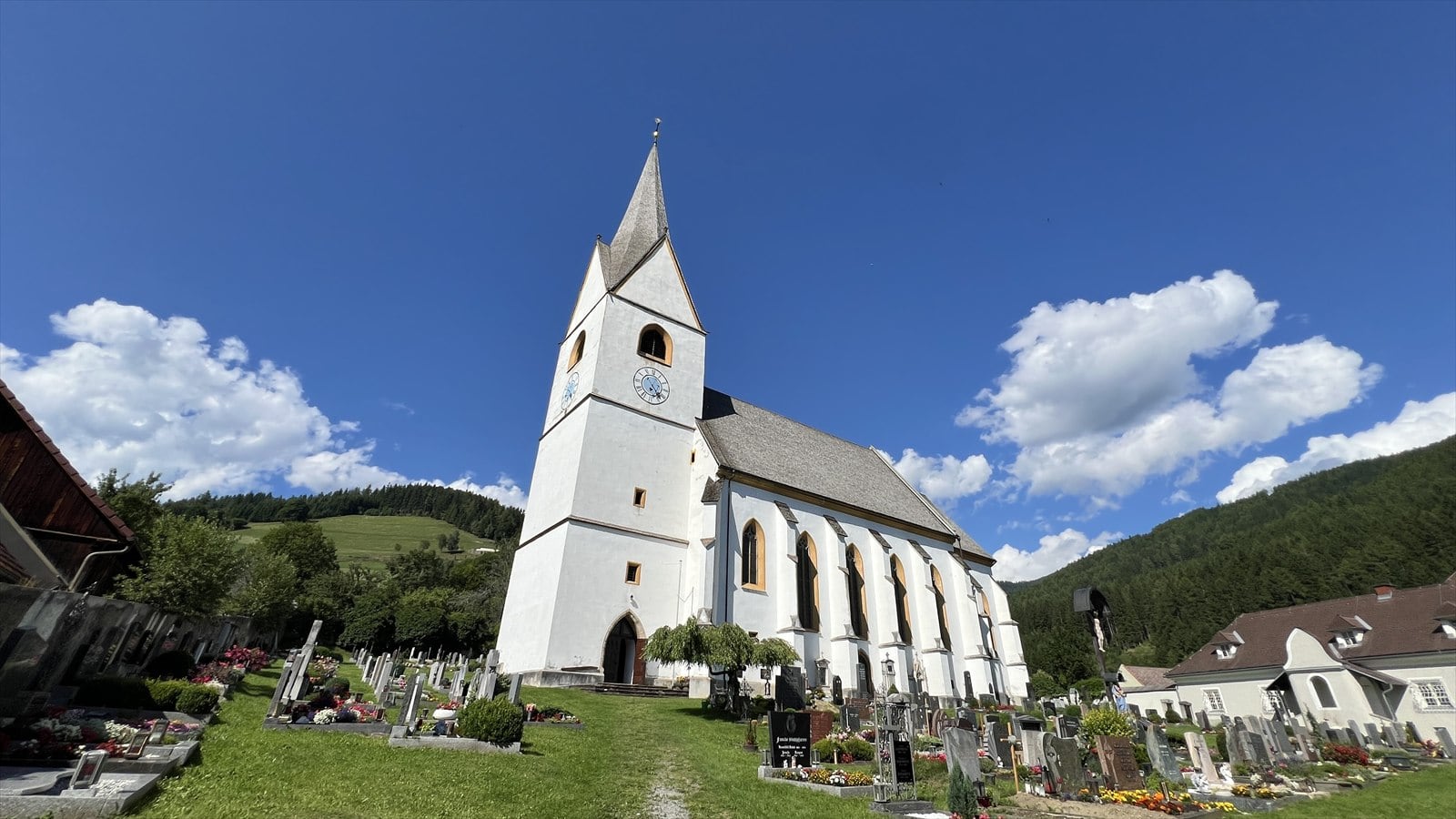 Standortansicht von Pfarrkirche St Oswald Möderbrugg in Pölstal