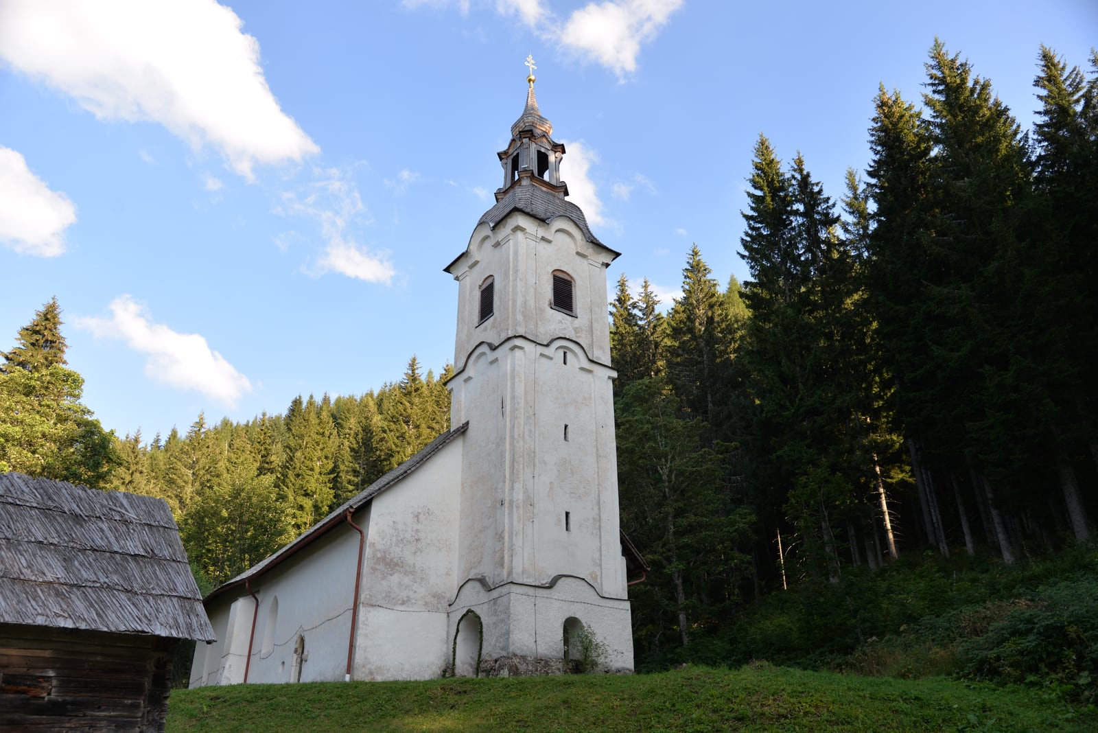 Standortansicht von Filialkirche St Leonhard ob Remschenig in Eisenkappel-Vellach