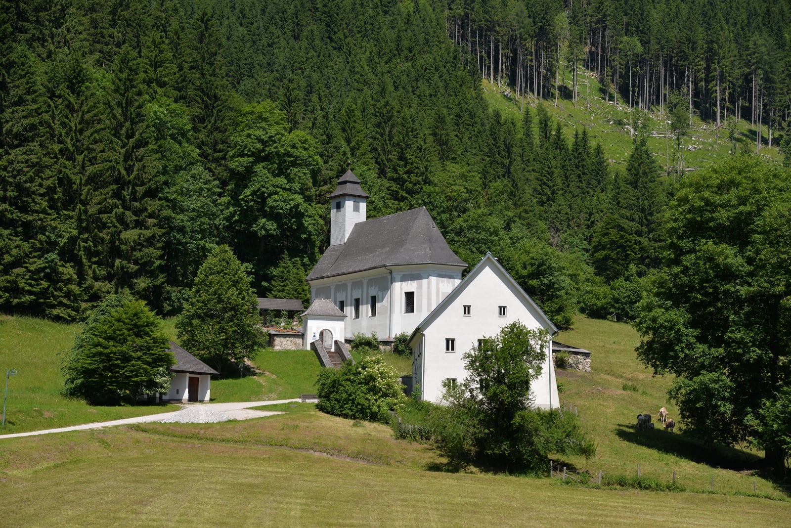 Standortansicht von Pfarrkirche Johnsbach in Admont