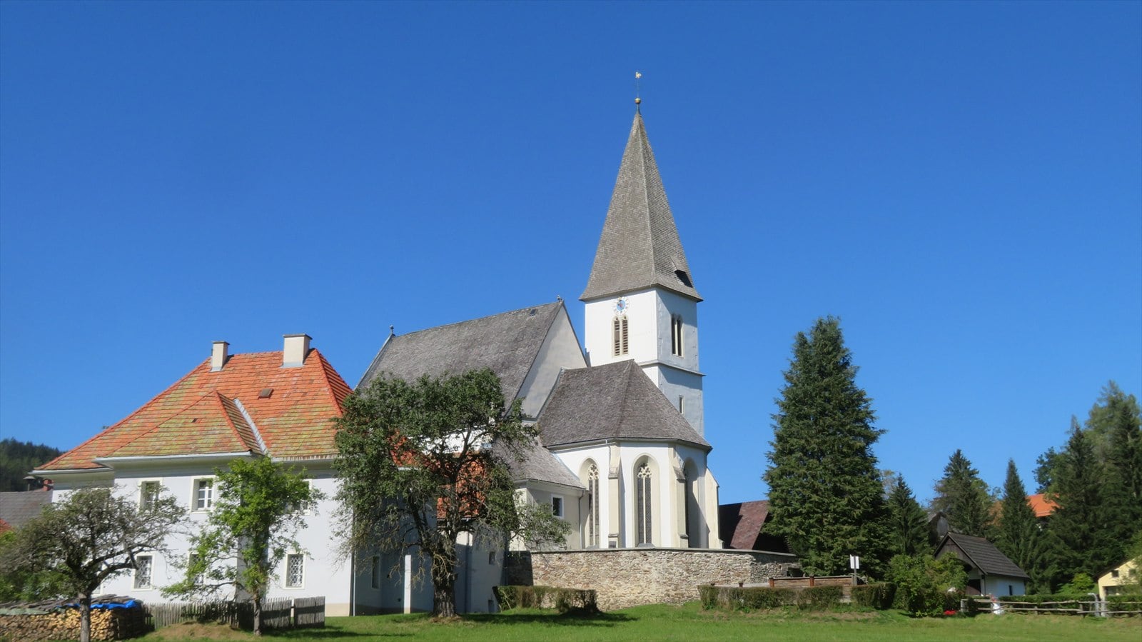 Standortansicht von Pfarrkirche Hirschegg in Hirschegg-Pack