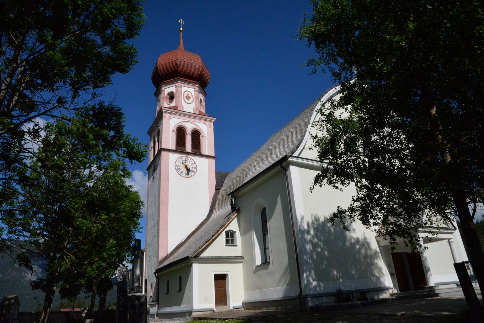 Standortansicht von Pfarrkirche Oberleutasch in Leutasch
