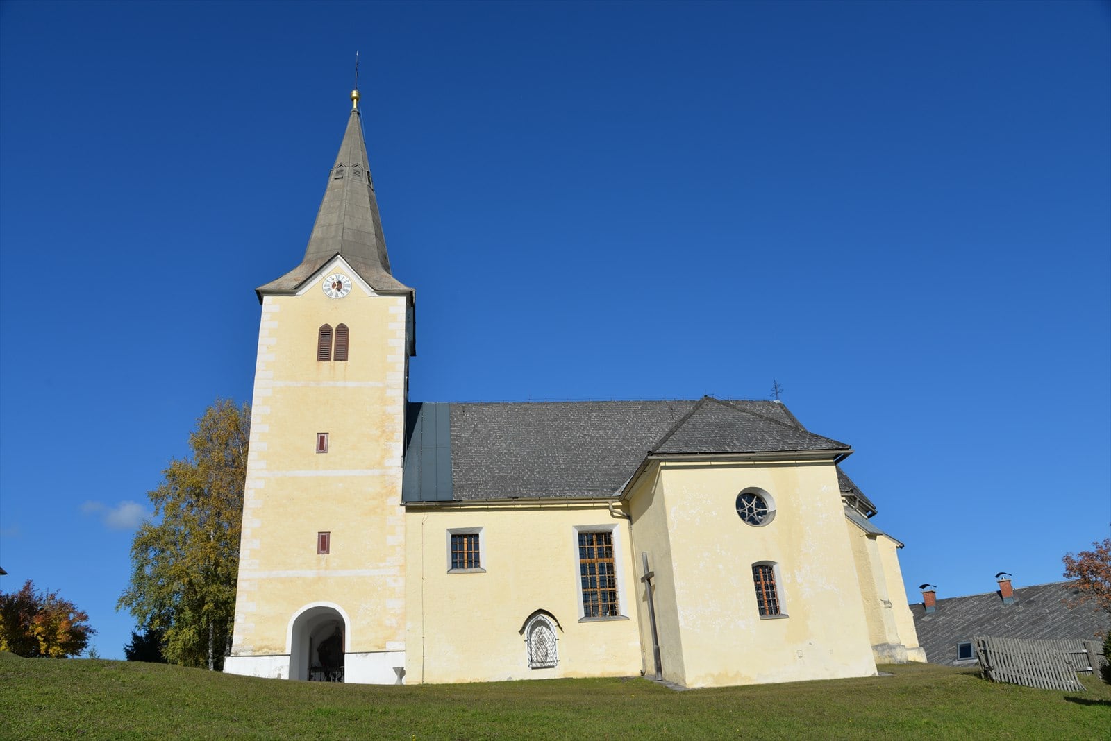 Standortansicht von Pfarrkirche St Katharina in der Wiel in Wies